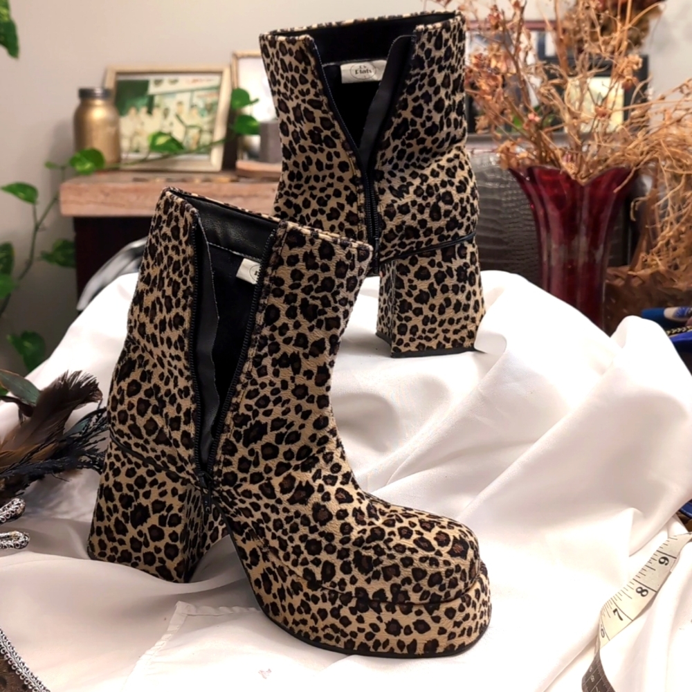 Plats Platform Cheetah Pattern Boot - image 8